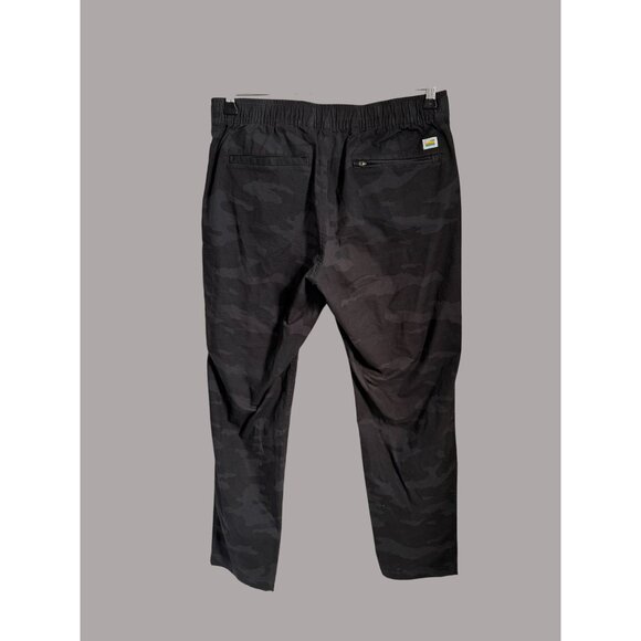 Vuori Mens Black Camo Jogger Pants Medium Cotton Blend Elastic Waist Drawstring - Picture 6 of 9